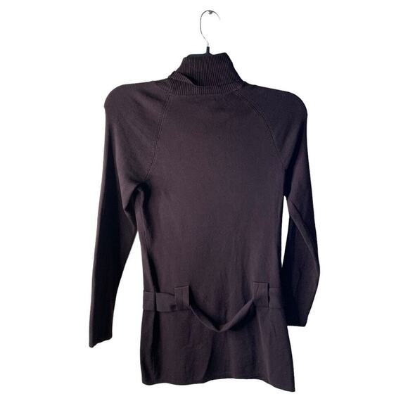 INC International Concept Sweater Women M Knit Tunic Mock Belted Casual Pullover - Picture 4 of 9